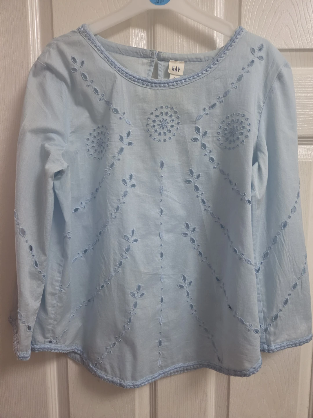 Light Blue Gap Embroidered Blouse - Size S - photo 2