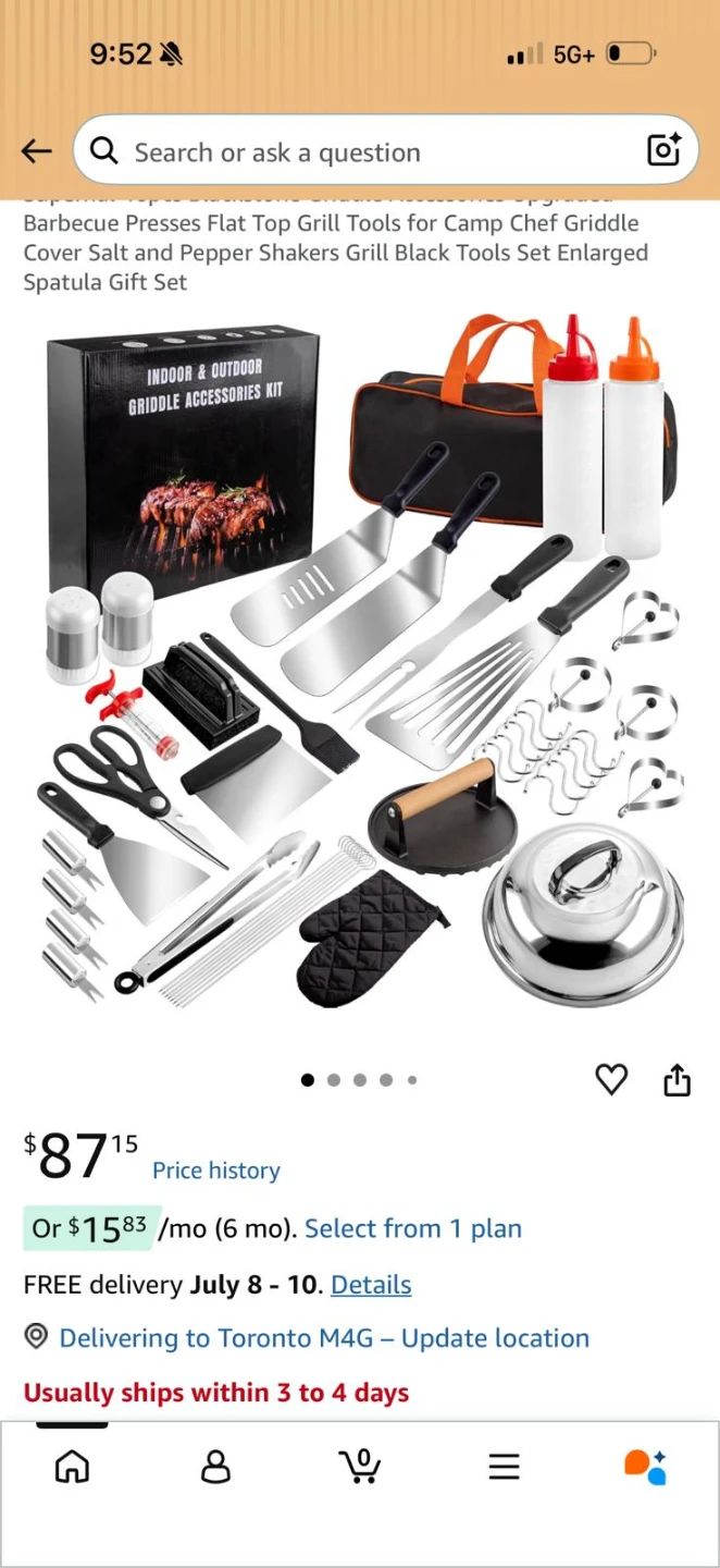 Supernal 46-Piece Griddle Accessories Set