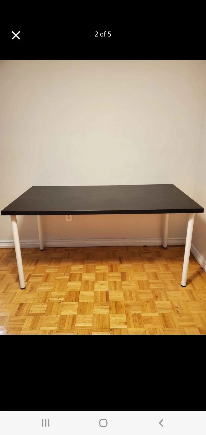 Ikea Desk/dining table with White Legs (59"×29")
