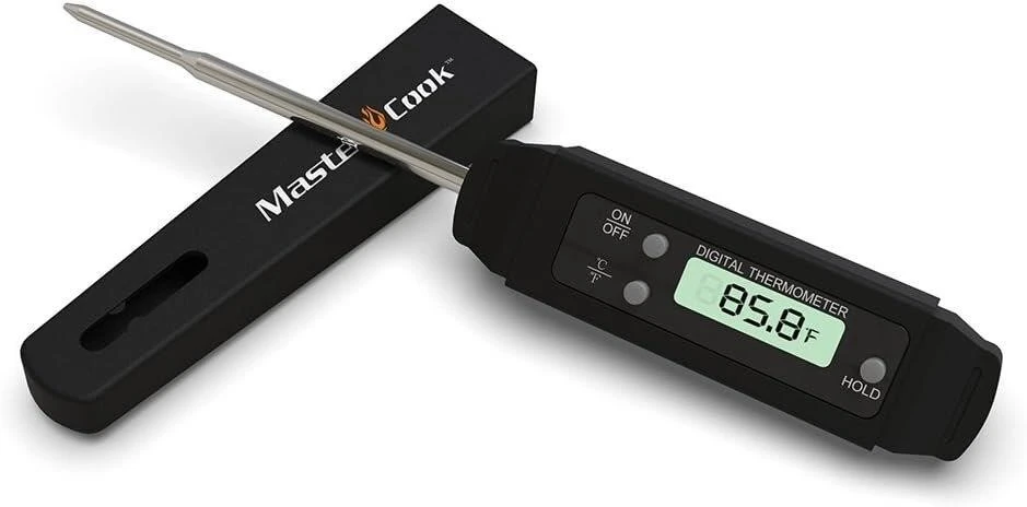 Stainless Steel BBQ Charcoal Grill with Digital Meat Thermometer - photo 2