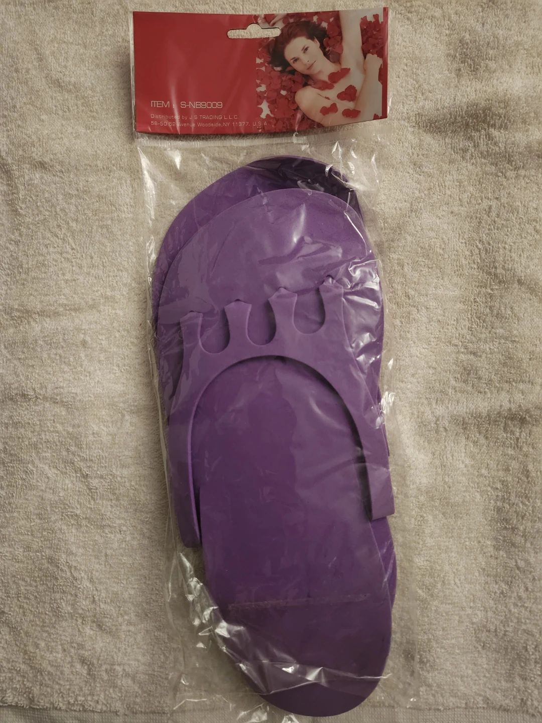 NEW Pedicure Pack Slippers & Pink Toe Separators, PURPLE - photo 2