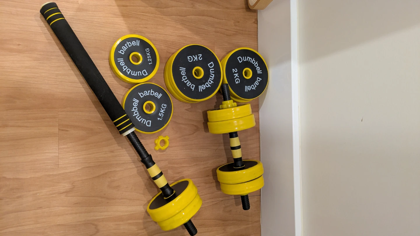 Adjustable Dumbbell Set with Barbell Attachment - photo 2