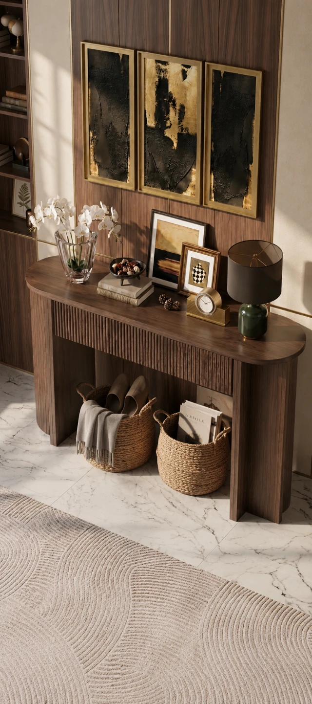 Brand new Walnut Console Table with Drawers - photo 5