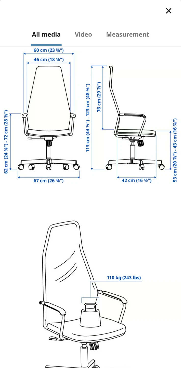 IKEA - HUVUDSPELARE Gaming chair, black - photo 3