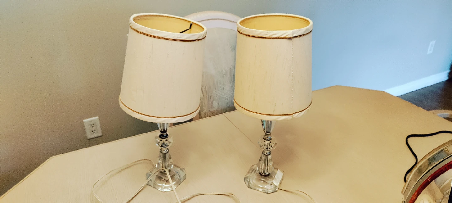 Set of 2 Crystal Table Lamps