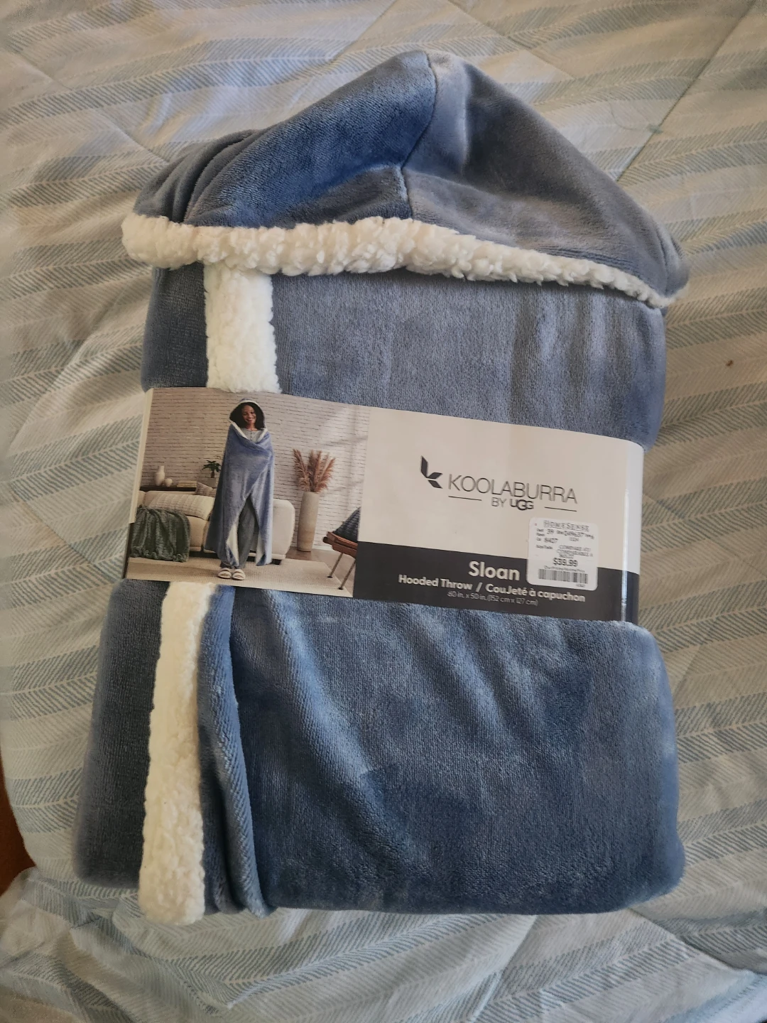 UGG Blue Hooded Throw
