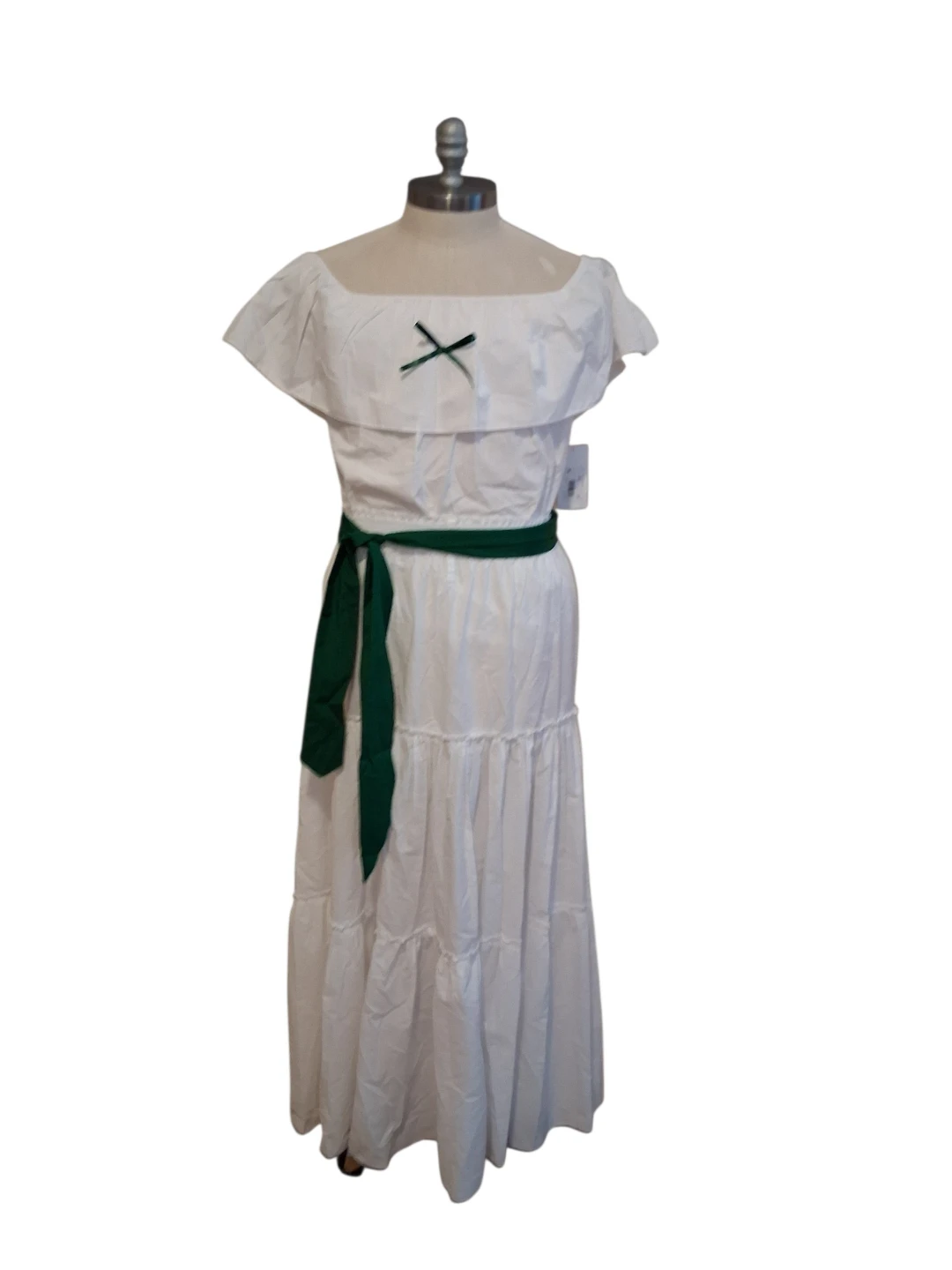 White Off-the-Shoulder Maxi Dress
