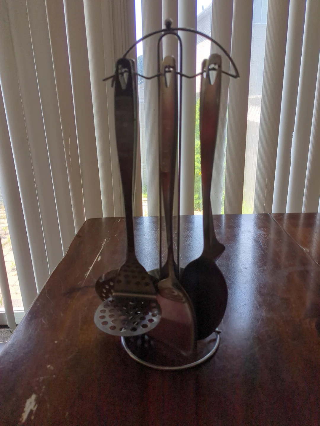 6pcs stainless steel kitchen utensil set with stand