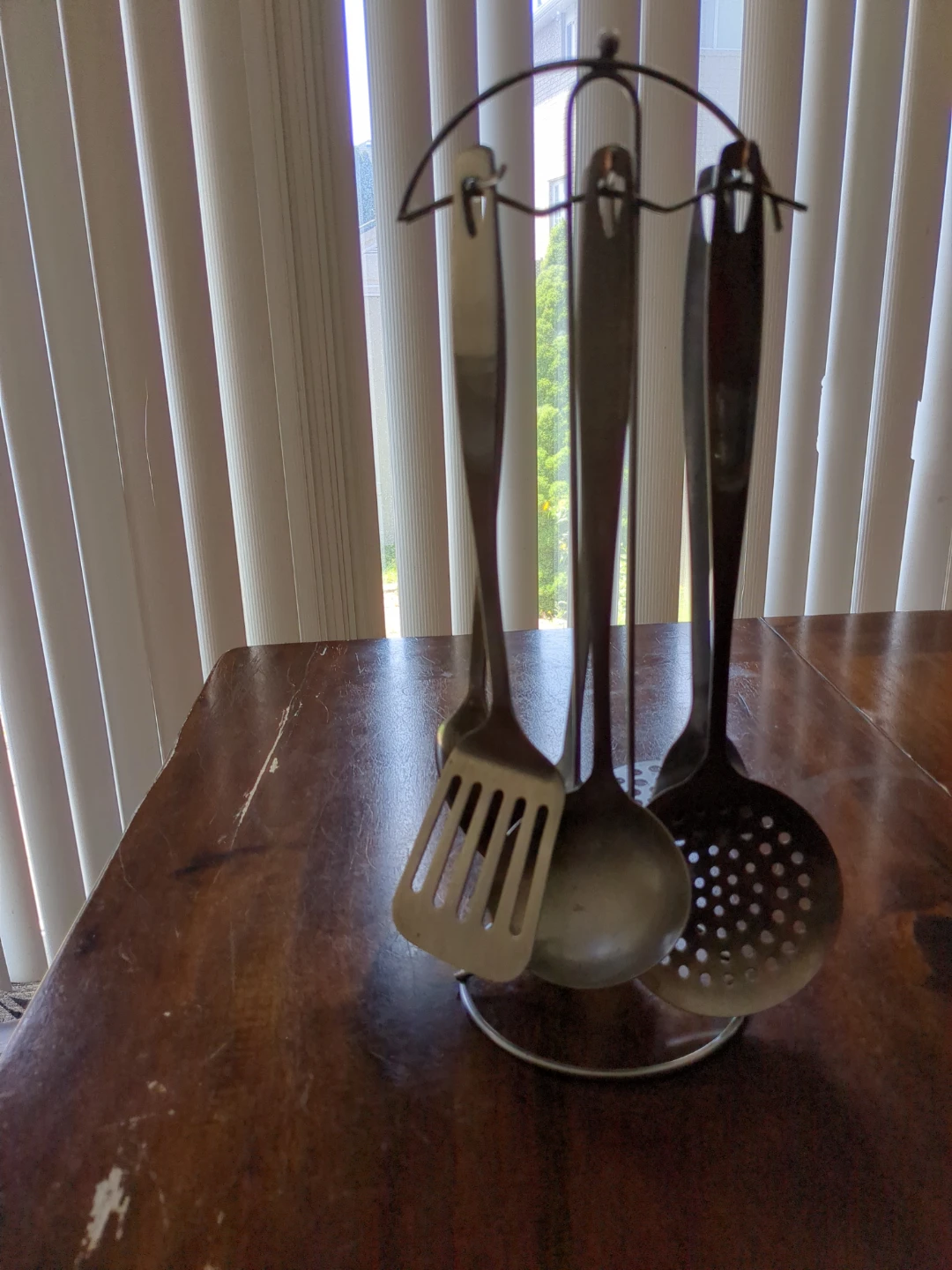 6pcs stainless steel kitchen utensil set with stand - photo 2