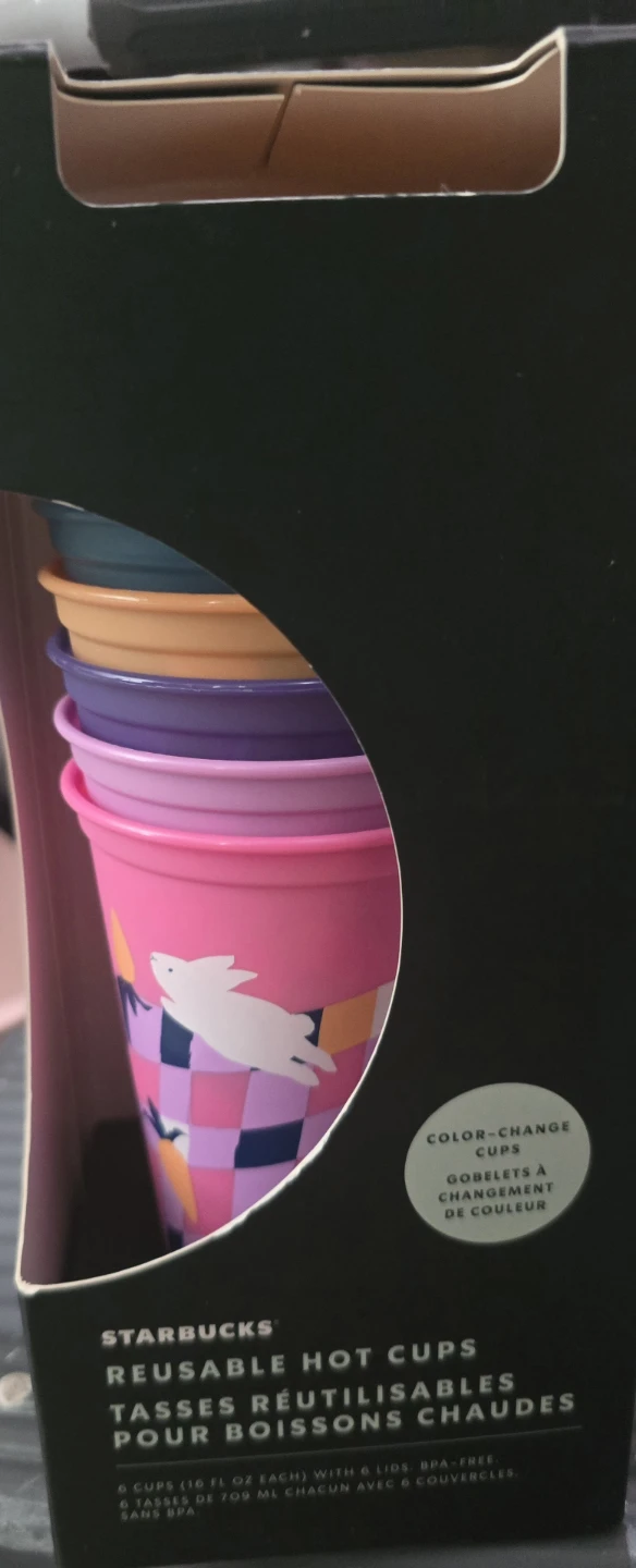 Starbucks Reusable Cups Color-Changing Hot Cups (Set of 6)