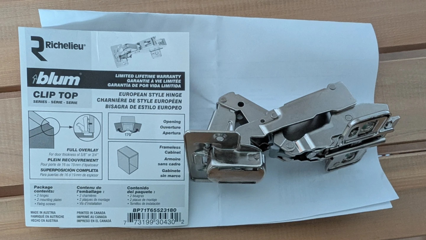 Blum Clip Top European Style Hinges
