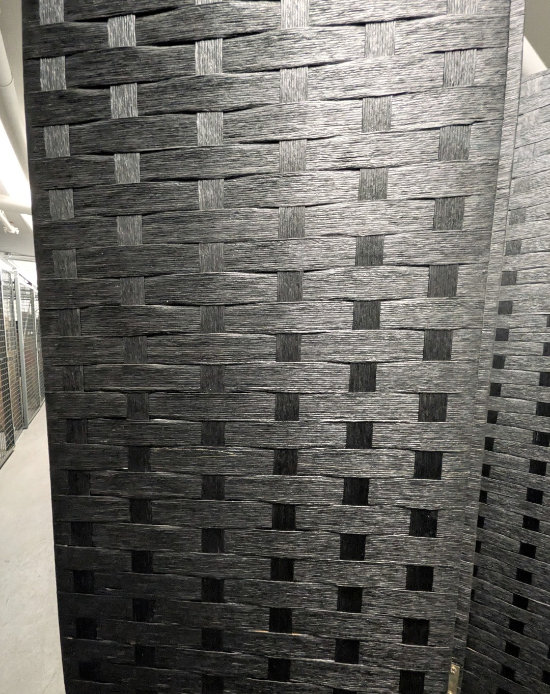 Black 3-Panel Room Divider Screen - photo 3