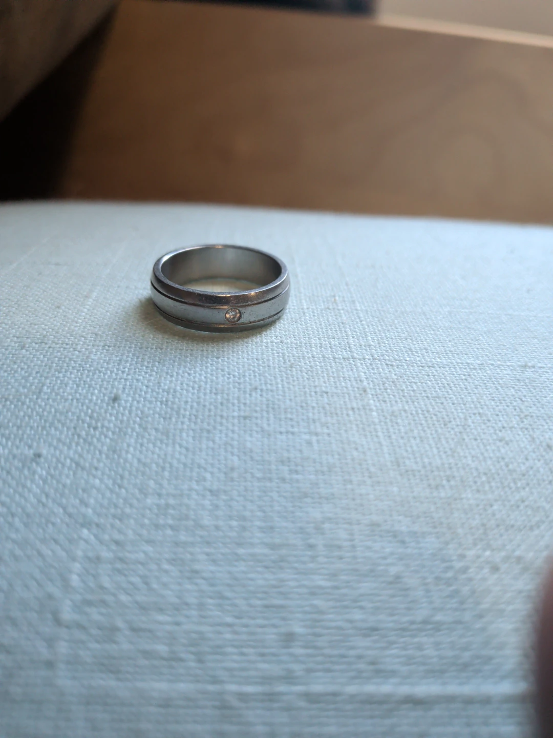 Men's Wedding Band with Diamond Accent - photo 2