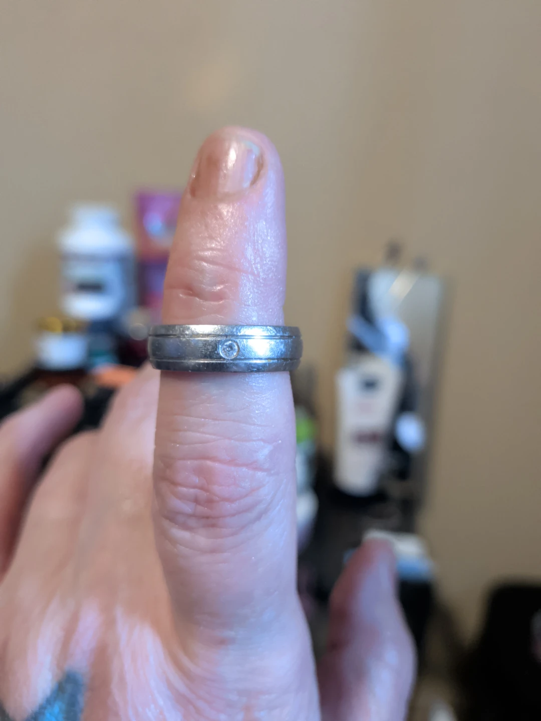 Men's Wedding Band with Diamond Accent - photo 5
