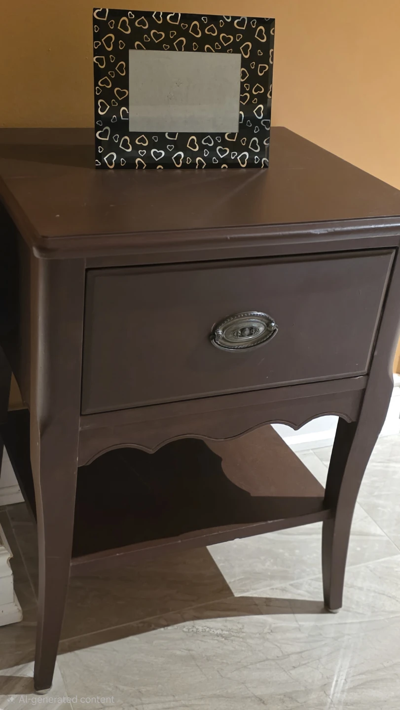 Brown End Table with Drawer