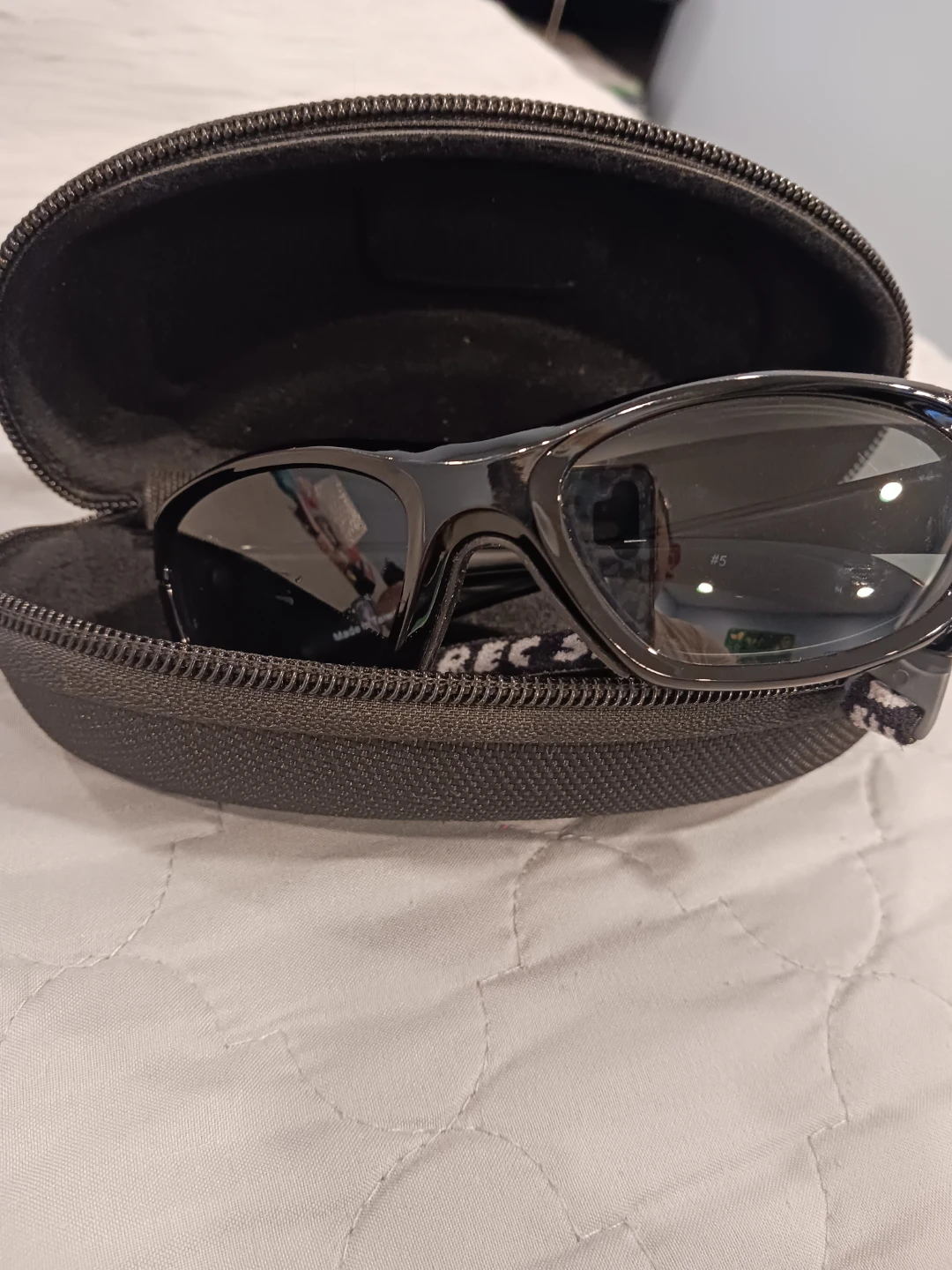 Black Sport Sunglasses with Case