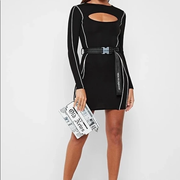 Manière De Voir Fitted cutout mini dress
