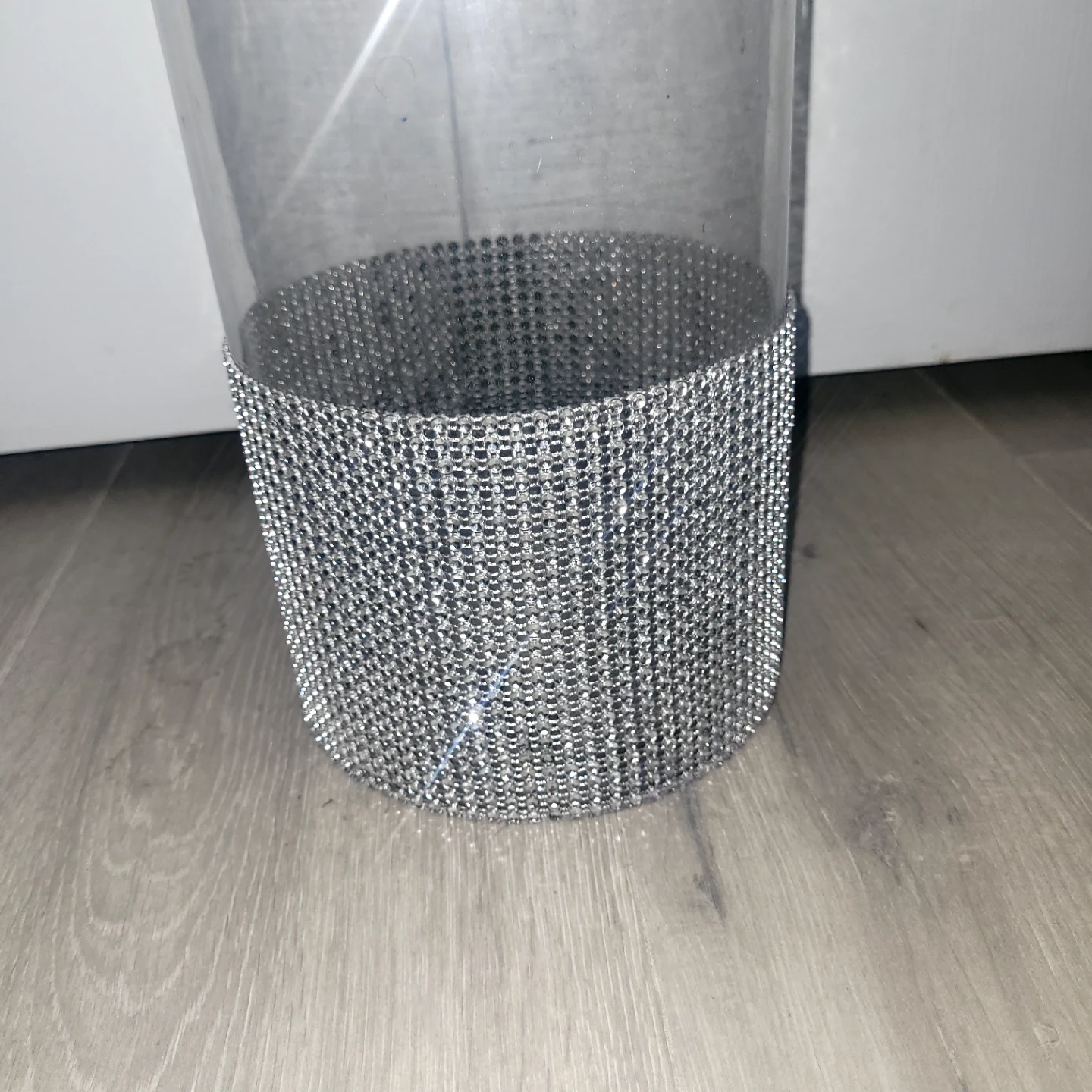 Clear Cylinder Vase with Rhinestone Base - photo 3