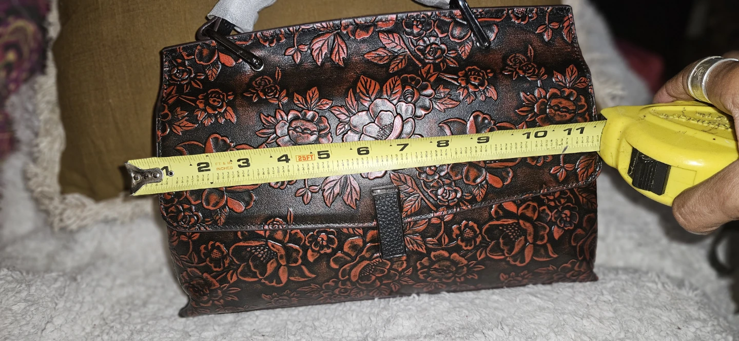 Embossed Floral Handbag - photo 3