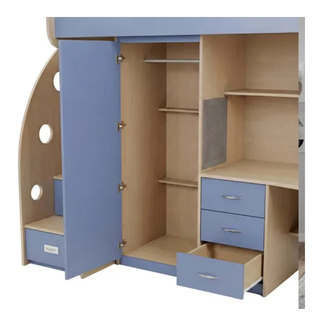 NIKA Loft Bed With Desk And Storage (Twin)