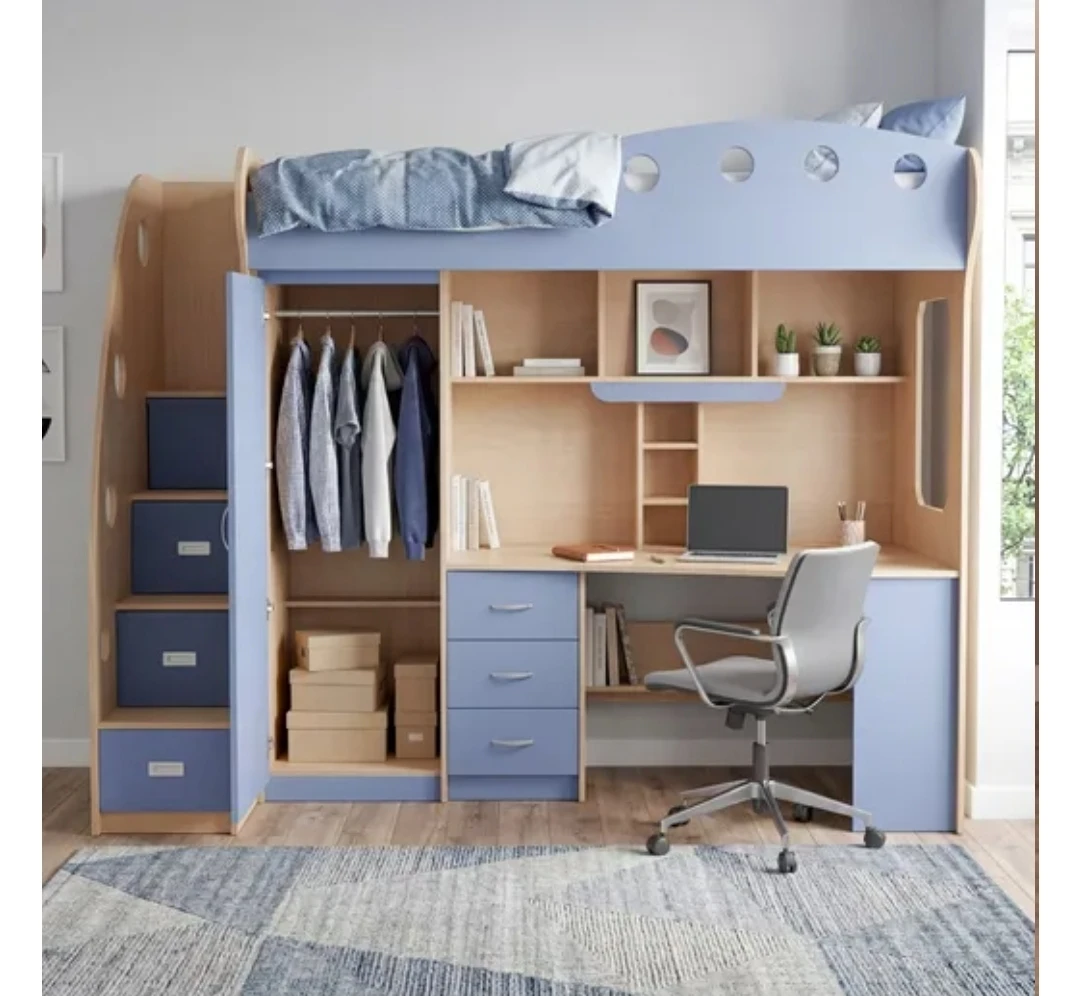 NIKA Loft Bed With Desk And Storage (Twin) - photo 4