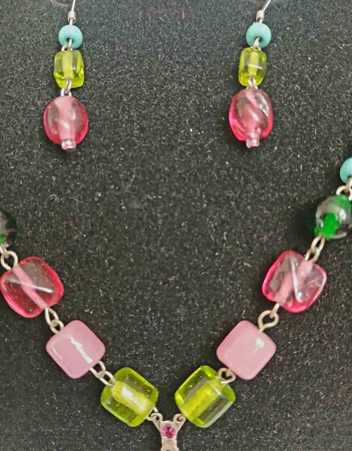 Leaf Pendant Necklace and Earring Set - photo 4