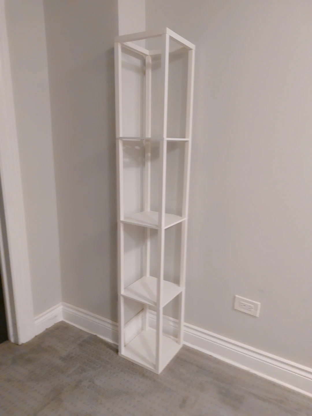 White Tall 5-Tier Shelf Unit