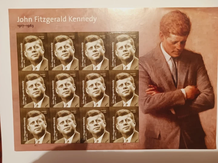 John Fitzgerald Kennedy Forever Stamps Sheet.