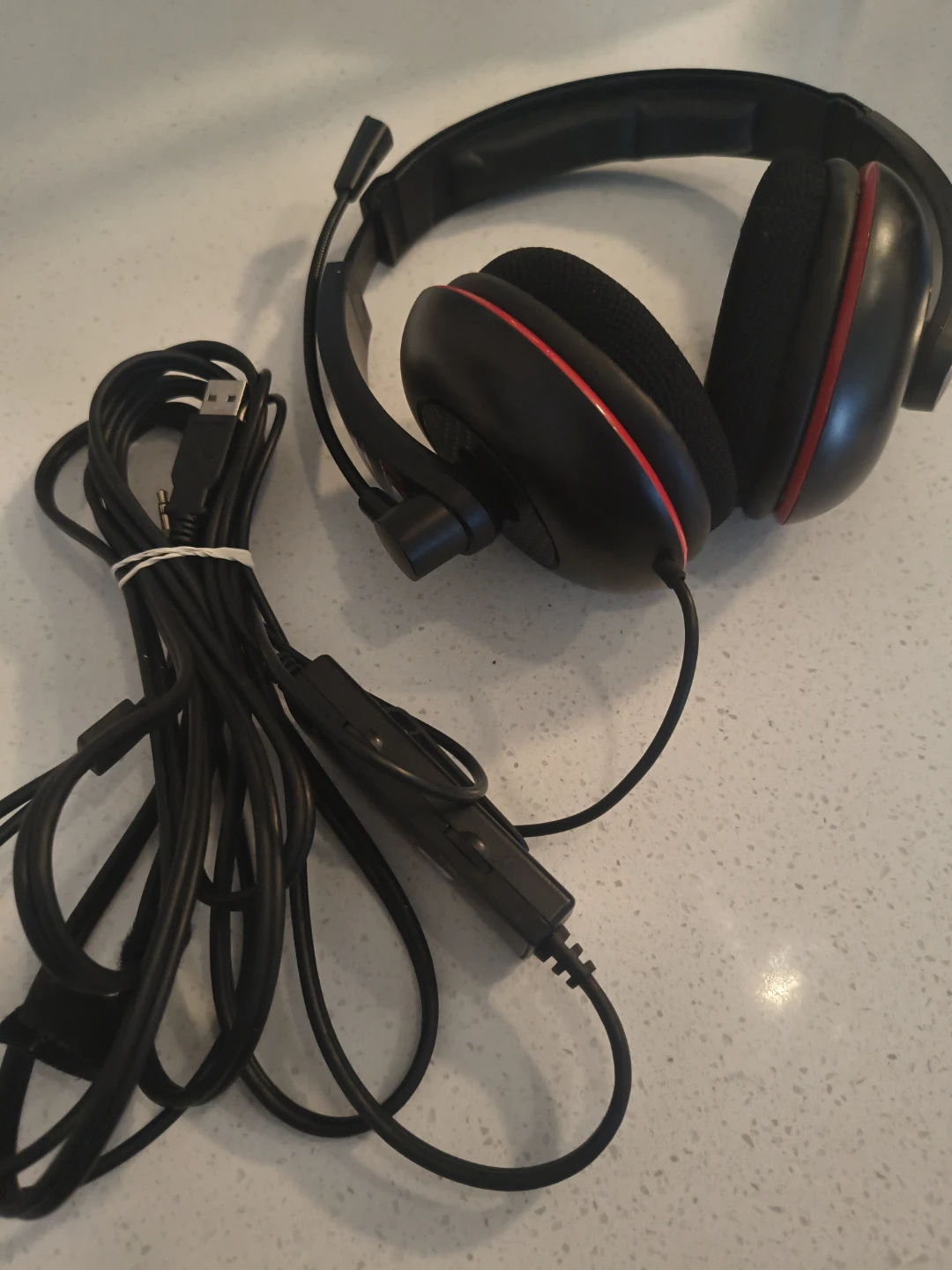 Black Over-Ear Gaming Headset with Mic PS3 headphones