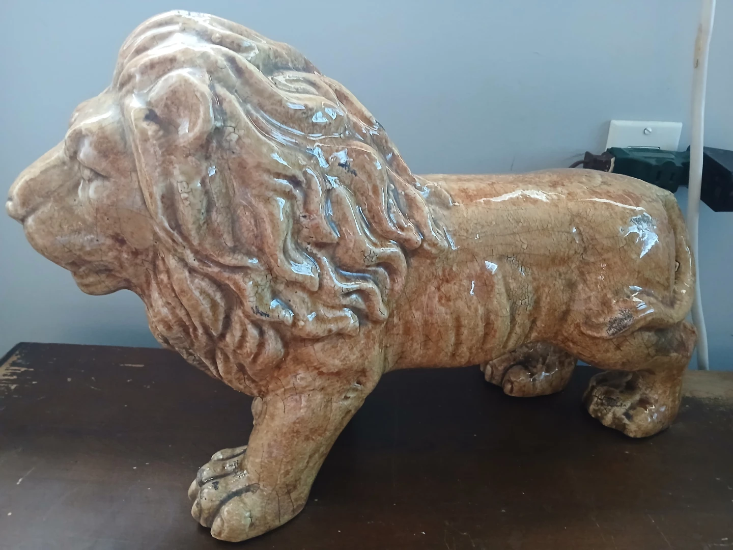 Ceramic Lion Figurine