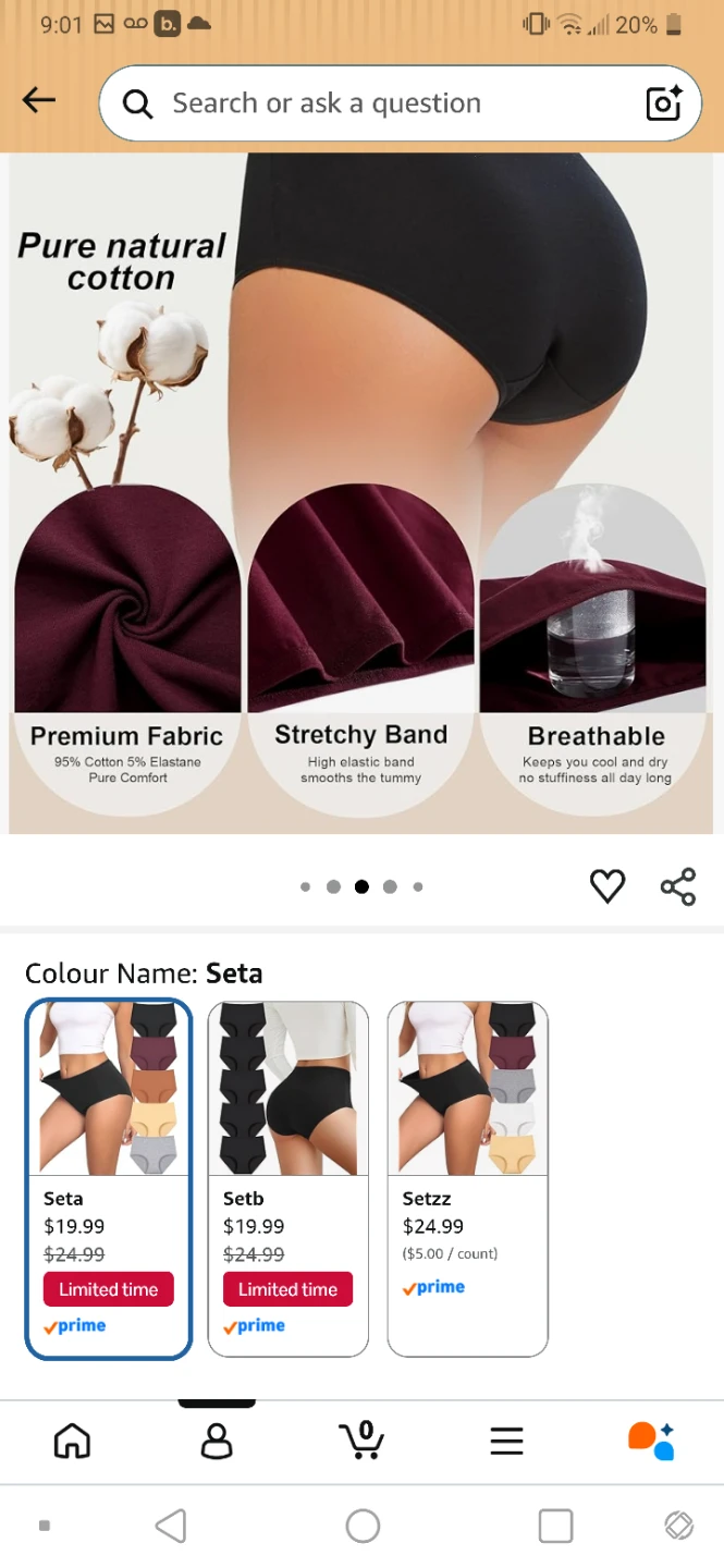 Women's High Waist Cotton Briefs - 4 Pack Size small - photo 2
