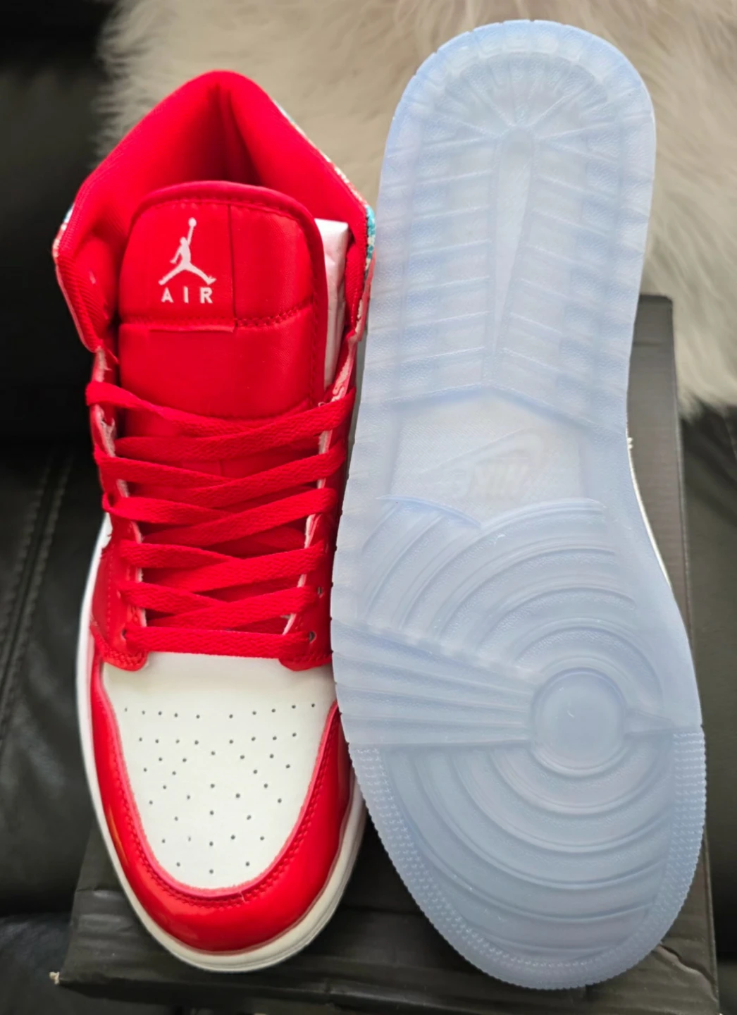 Brand new Jordan 1 Mid Red White Sneakers - photo 2