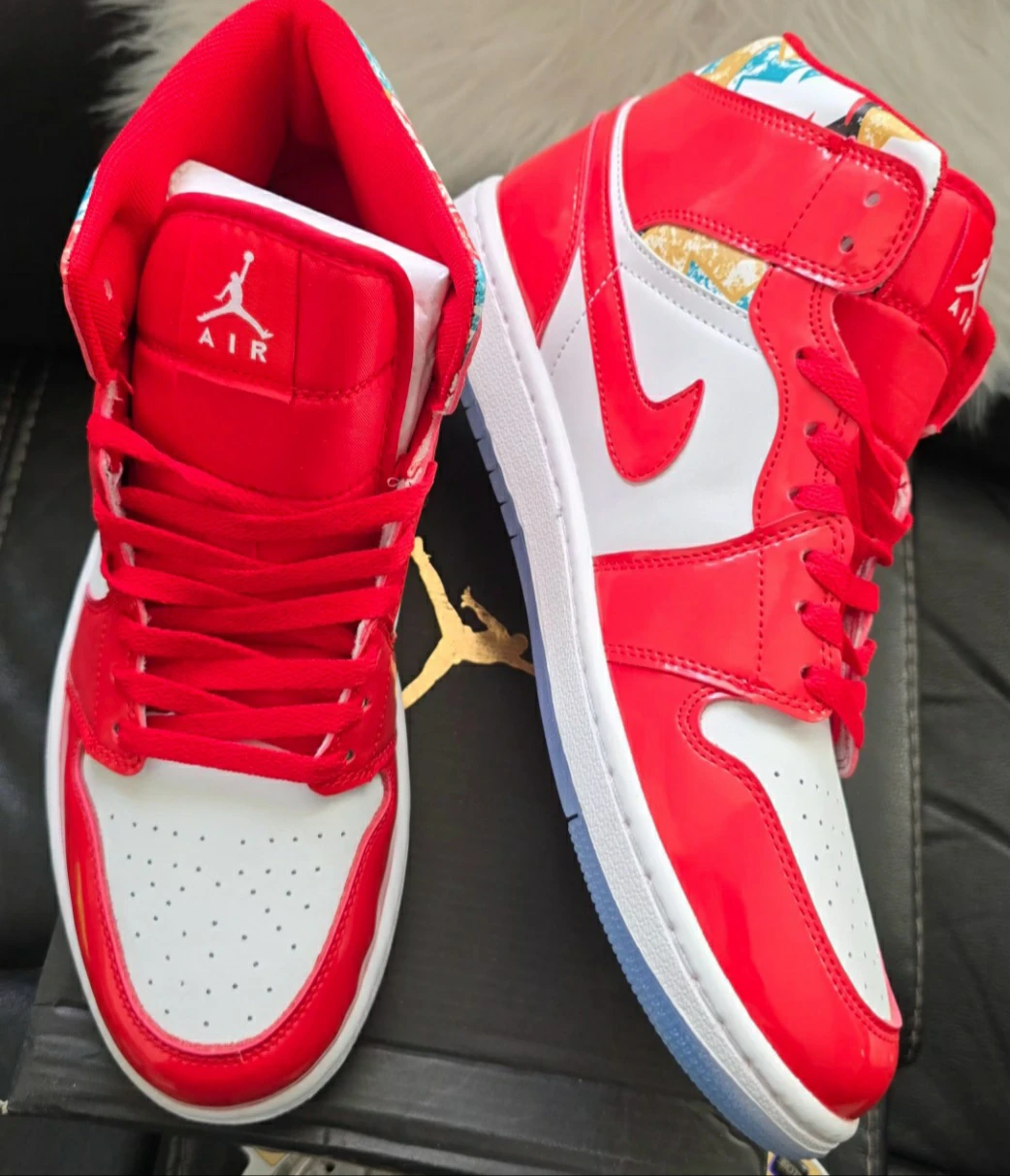 Brand new Jordan 1 Mid Red White Sneakers - photo 4
