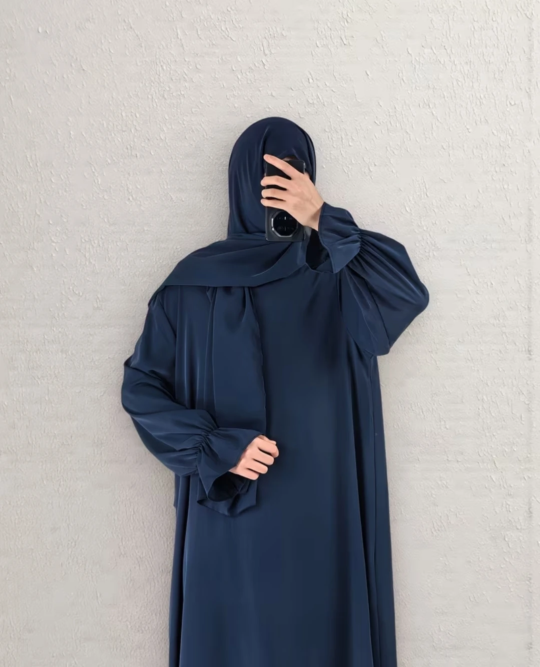 Navy Blue Abaya with Scarf XL - photo 2