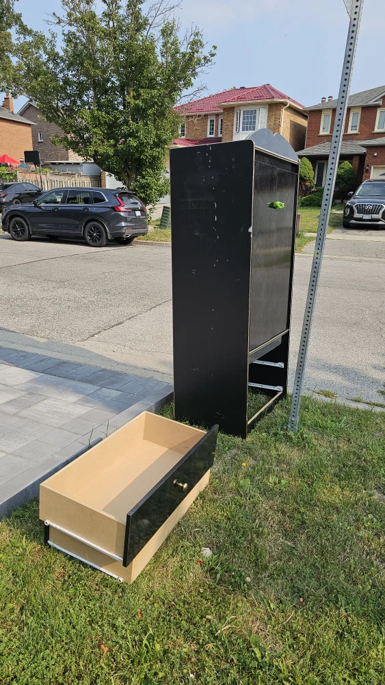 Black Cabinet with Drawers
