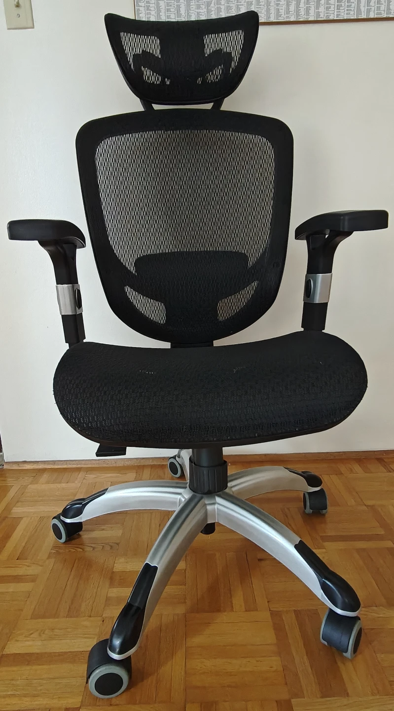 Hyken Ergonomic Mesh Swivel Chair - Grey - photo 5