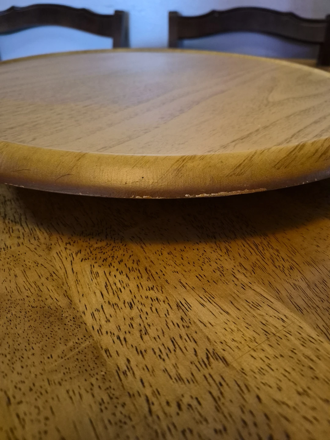 17" Round Wooden Older Lazy Susan - Great Shape - - photo 4