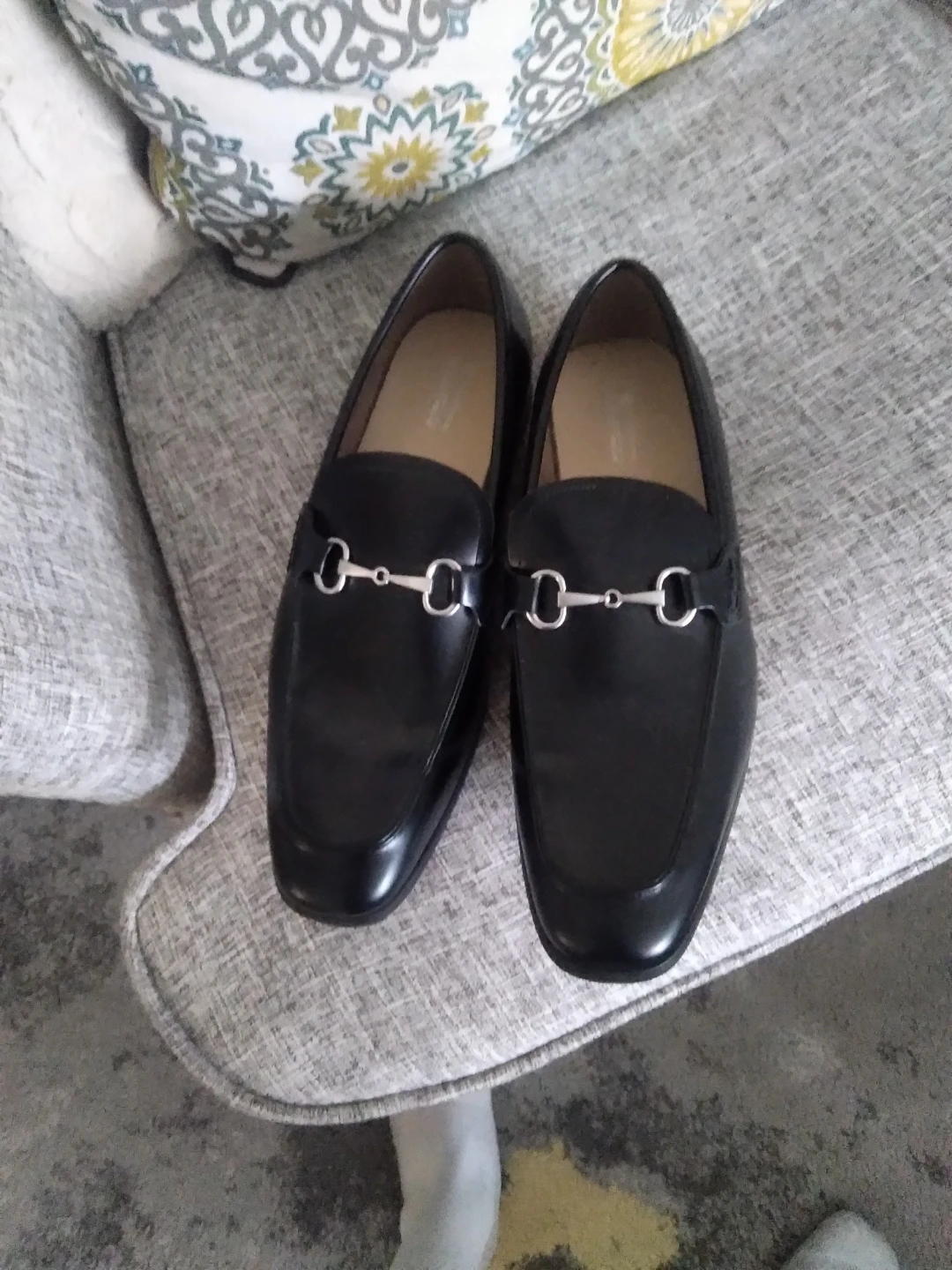 Black Leather Loafer Shoes - photo 2