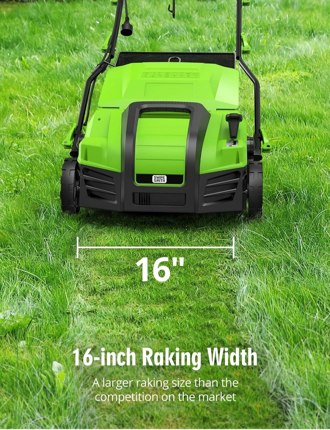 SwipeSmith Electric Dethatcher Scarifier - 16" Raking Width - photo 2