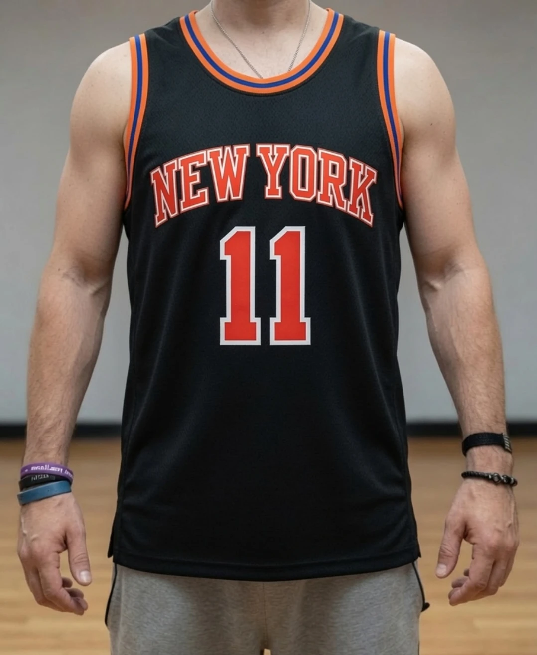 New York Knicks Jalen Brunson #11 Jersey – Black  (Size: Medium)