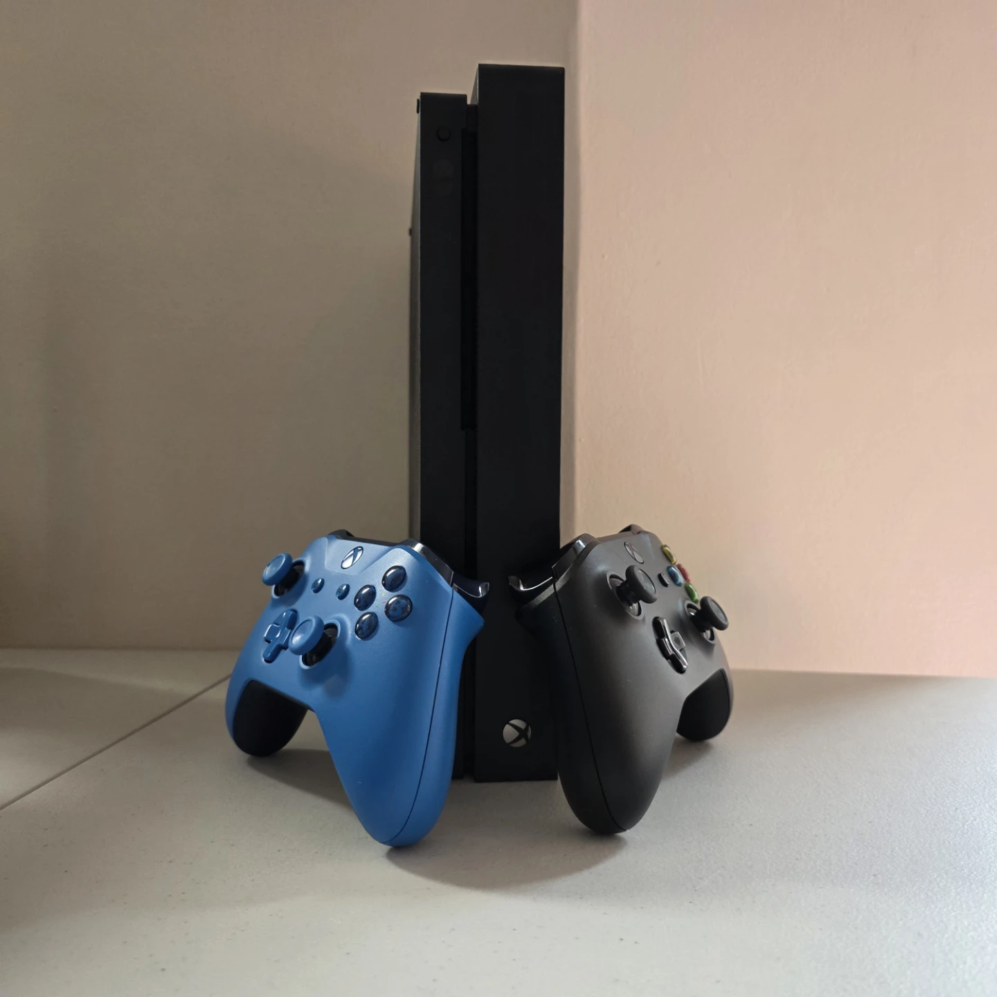 Xbox One X Console with Two Controllers