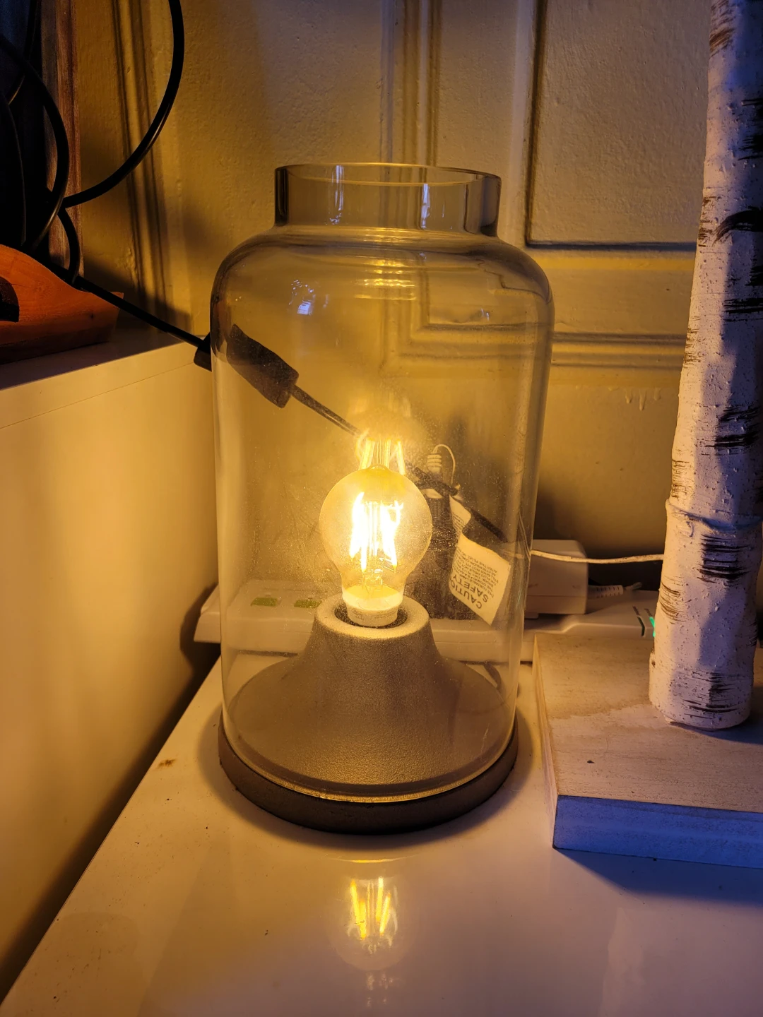 CB2 Glass Bell Jar Lamp