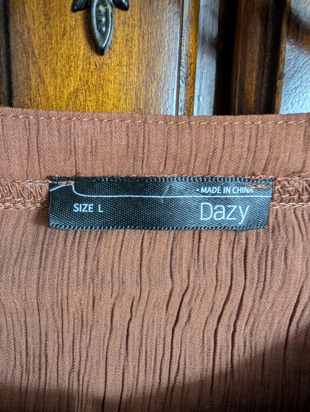 Dazy Women's Brown Button-Up Long Sleeve Shirt - photo 2