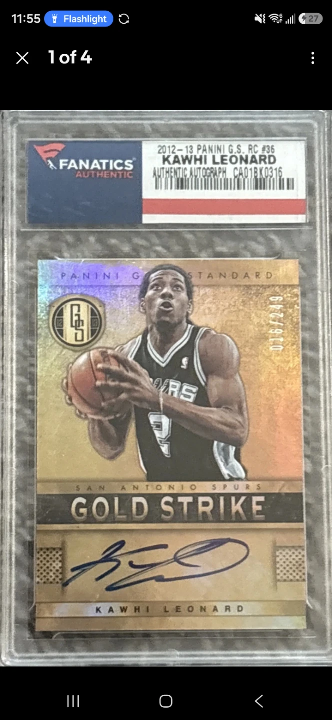 2012-13 Panini Kawhi Leonard Gold Strike RC Autograph