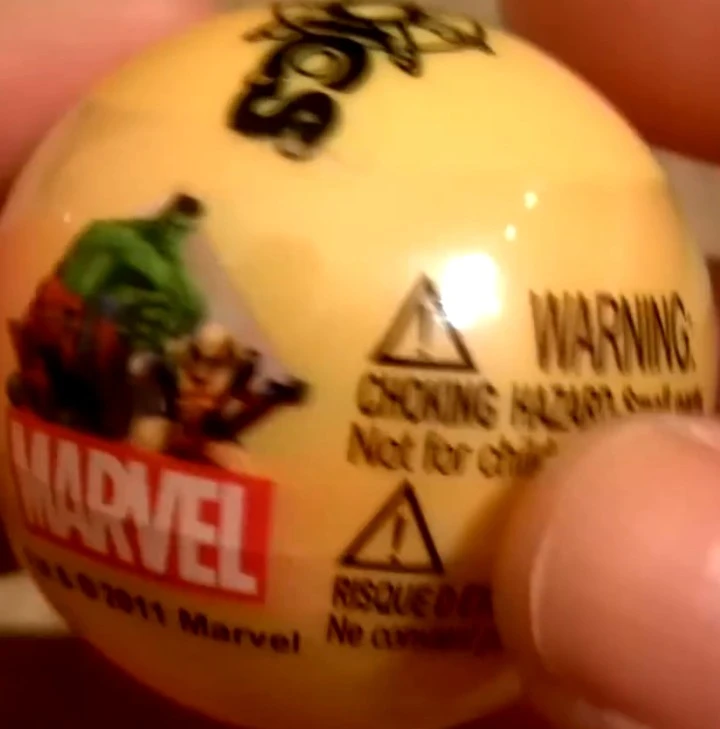 Marvel Avengers Choking Hazard Toy Ball 2011