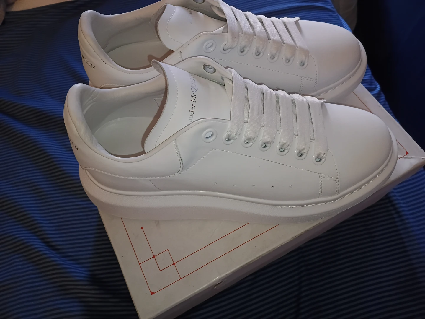 Alexander McQueen White Leather Sneakers