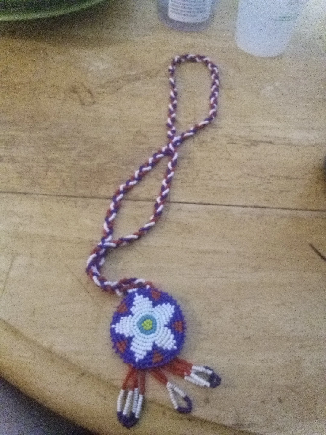 Beaded handlade  indigenous necklace