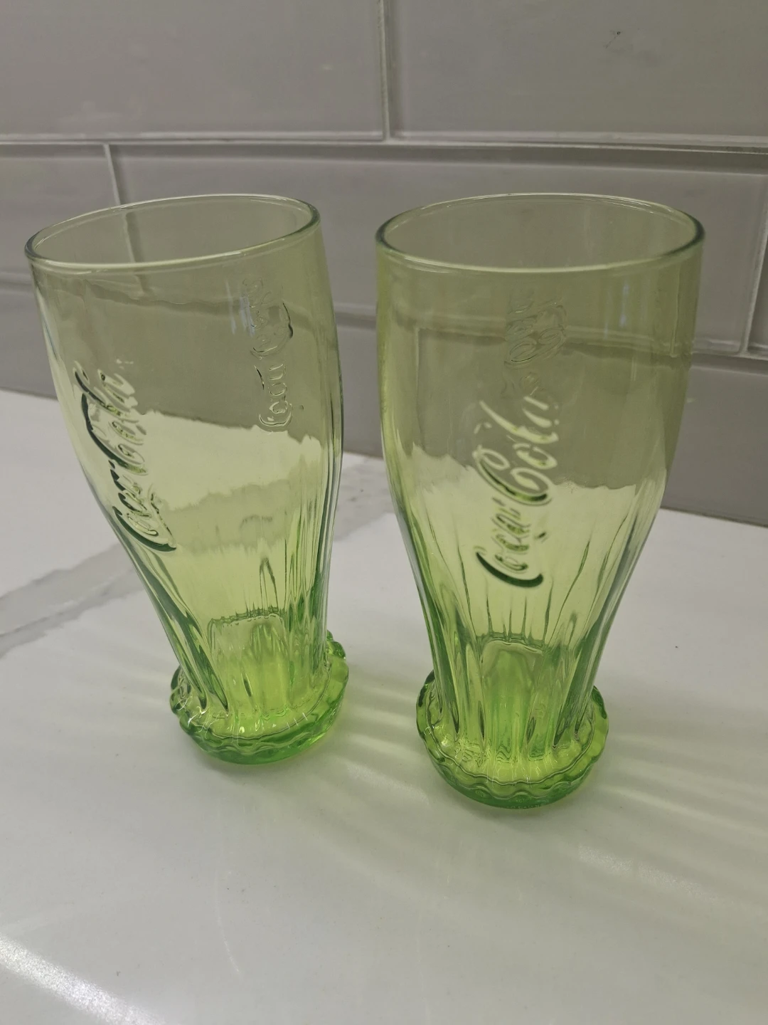 Rare Coca-Cola Green Glasses