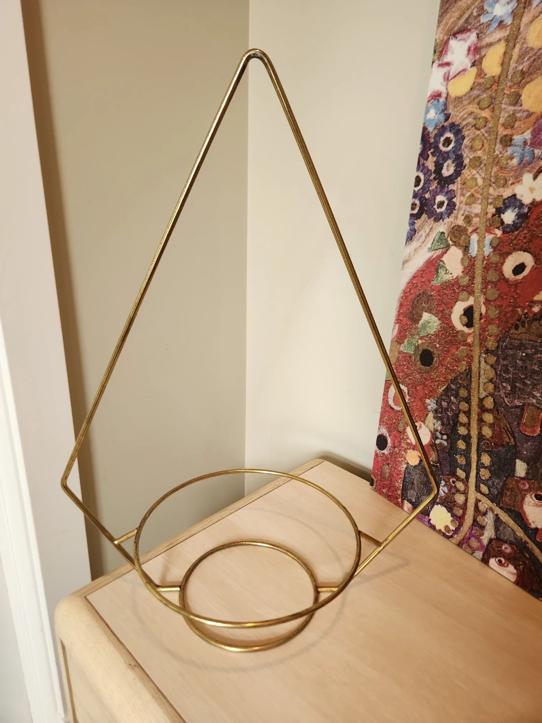RARE FIND!!! Gold Diamond Shaped MID CENTURY ATOMIC  Plant Stand - photo 5
