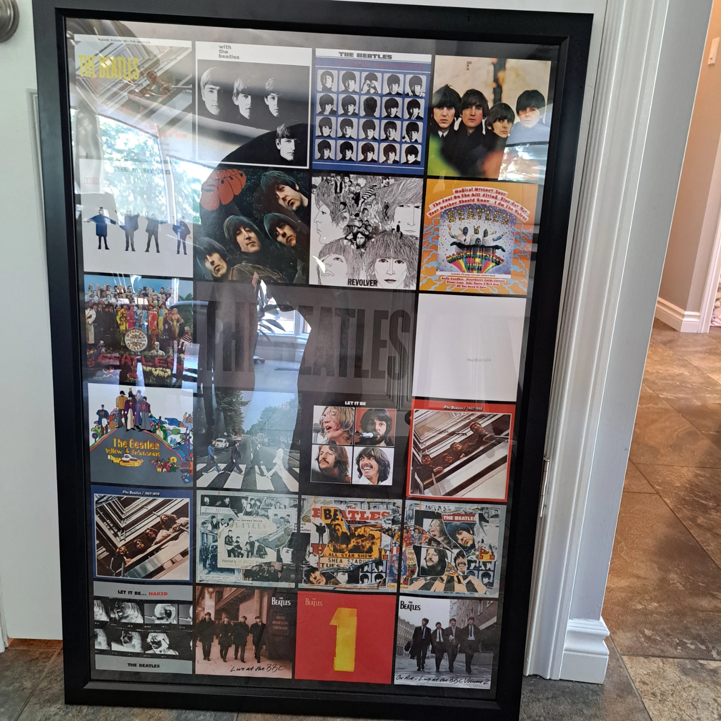 The Beatles Album Cover Collage Framed Art